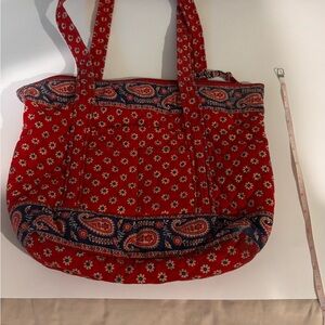Vera Bradley Red Floral Tote Bag